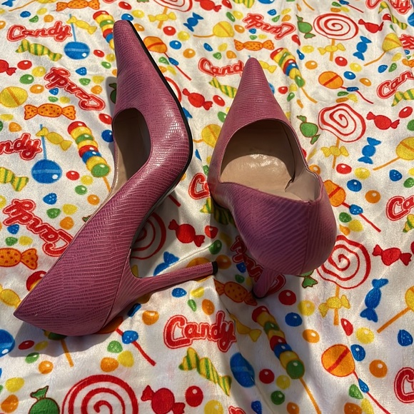 Aldo pink crocodile pattern pointed heels - Picture 4 of 7